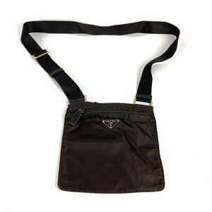 PRADA BT7372 triangle logo plate Bag Crossbody Pochette Shoulder Bag